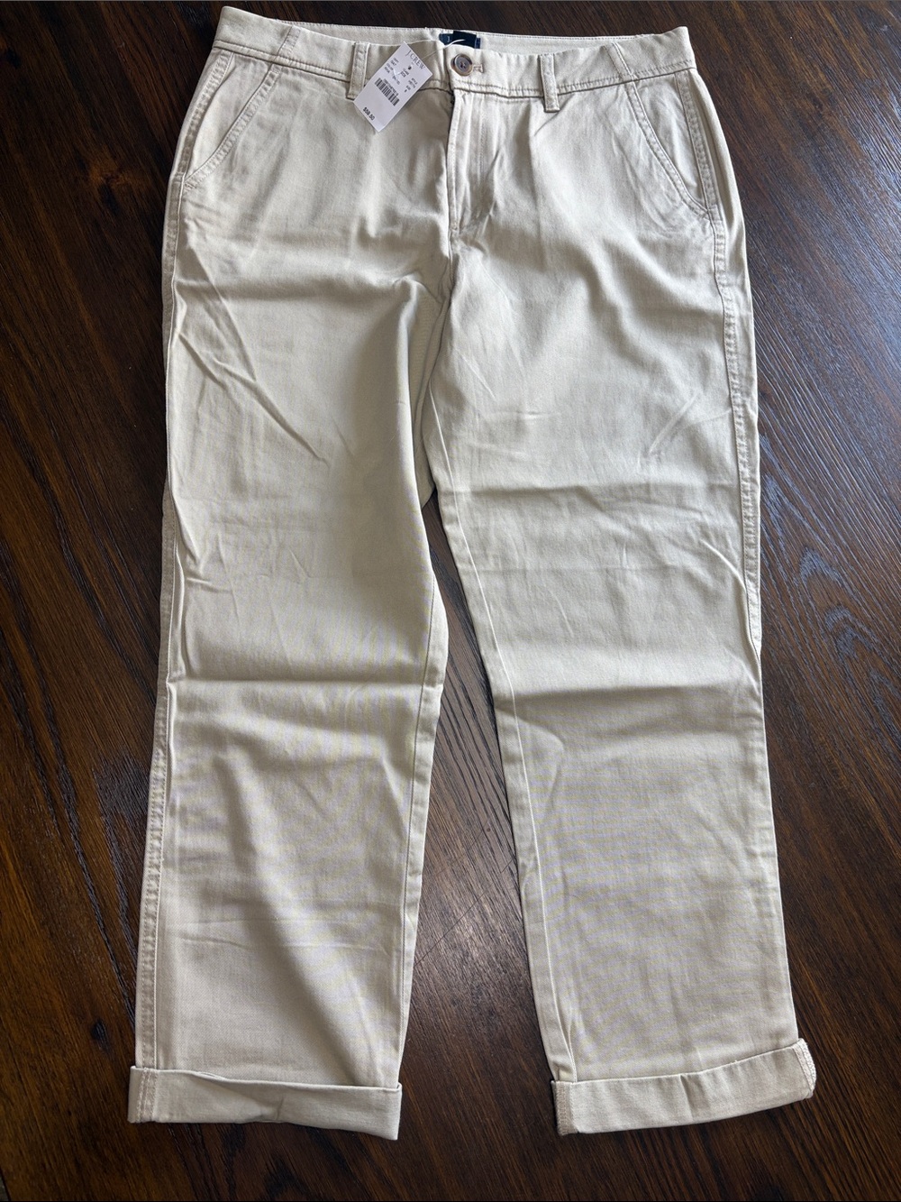 J. Crew Women's Slim Chino Khaki Cotton Twill Straight Leg Pant